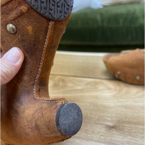 Frye Reese Slide Size 8 Distressed Brown Leather - Picture 6 of 14